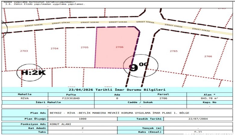 RİVADA DENİZ MANZARALI 841 m² ARSA | 473 m² VİLLA POTANSİYELİ