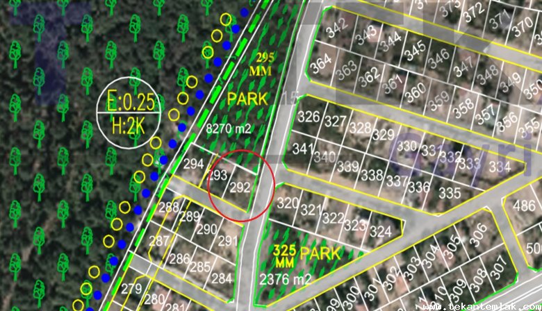 RİVA'DA 470m² YEŞİL ALANA BİTİŞİK ÖZEL KONUMLU KÖŞE ARSA