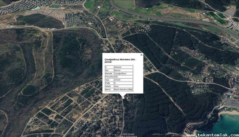 RİVA'DA 470m² YEŞİL ALANA BİTİŞİK ÖZEL KONUMLU KÖŞE ARSA