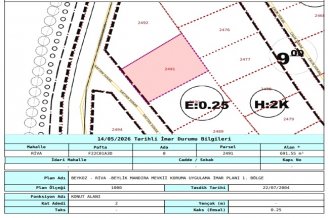 RİVA'DA 694 m² DENİZ VE ORMAN MANZARALI İMARLI ARSA