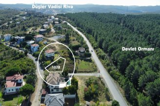 RİVA 1. BÖLGEDE ORMAN MANZARALI İMARLI KÖŞE ARSA 1078