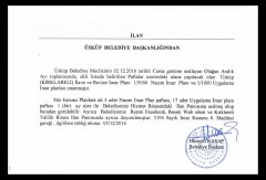 Üsküp Belediyesi 1/1000'lik imar planını onayladı!